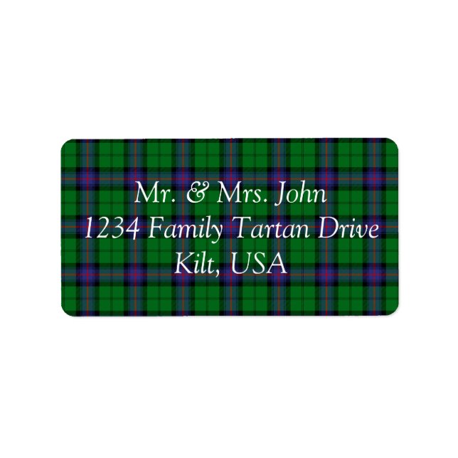 Armstrong Tartan Label (Front)