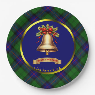 Armstrong Tartan Personalised Christmas Paper Plate