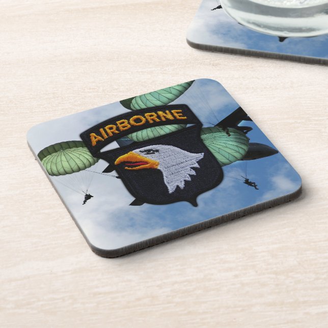 Army 101st Abn Div Screaming Eagles Veterans Coaster (Left Side)