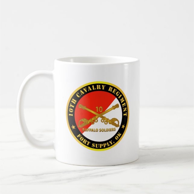 Army - 10th Cavalry Regiment - Fort Supply, OK - B Coffee Mug (Left)