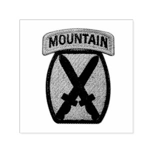 Army 10th Mountain Division Climb to Glory Patch Self-inking Stamp