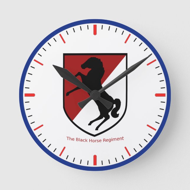 Army 11th Armoured Cavalry Regiment Round Clock (Front)