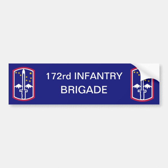 Army 172nd Infantry Brigade Bumper Sticker (Front)