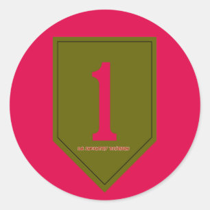 Army 1st Infantry Division Classic Round Sticker