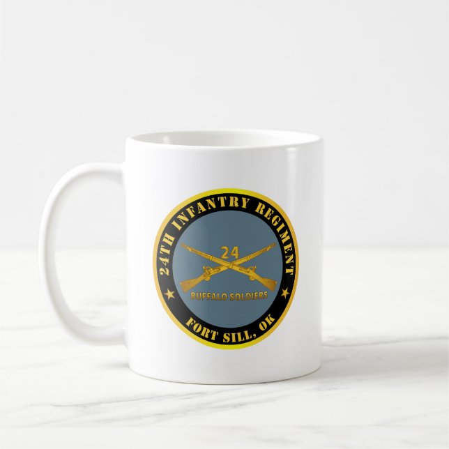Army - 24th Infantry Regiment - Fort Sill, OK - Bu Coffee Mug (Left)