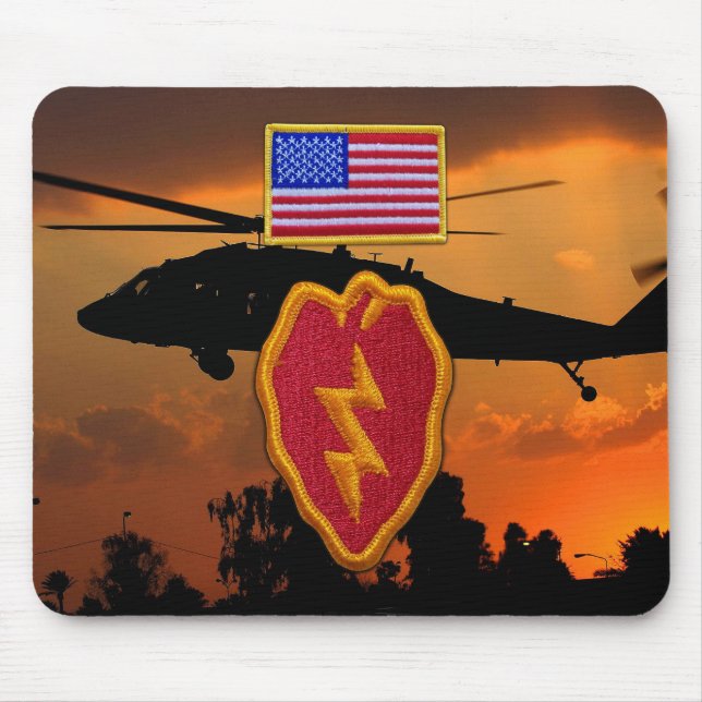 Army 25th infantry division veterans vets LRRPS Mouse Mat (Front)