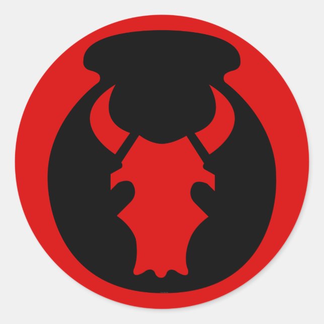 Army 34th Infantry Division Classic Round Sticker (Front)