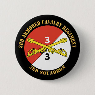 Army - 3rd Squadron - 3rd Armoured Cavalry Regimen 6 Cm Round Badge