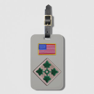 Army 4th Inf Div Infantry Division vets veterans Luggage Tag