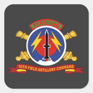 Army - 56th Field Artillery Command Square Sticker