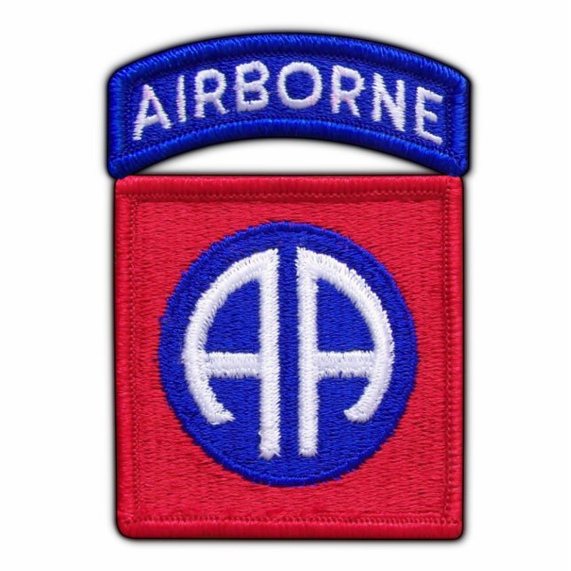 Army 82nd Airborne Division Patch Standing Photo Sculpture (Front)