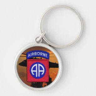 Army 82nd Airborne Division Veterans Vets Patch Key Ring
