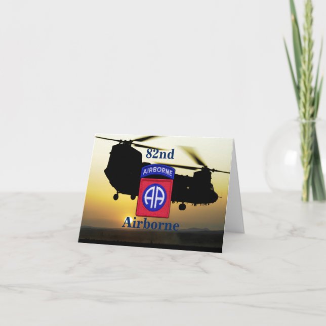 Army 82nd airborne division vets veterans LRRP Holiday Card (Front)