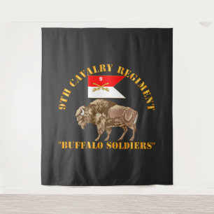 Army - 9th Cavalry Regiment - Buffalo Soldiers Tapestry