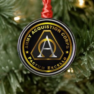 Army Acquisition Corps Metal Tree Decoration