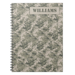 ARMY ACU Camoflauge Digital Camo Spiral Notebook