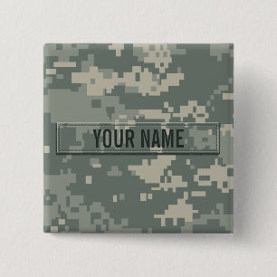 Army ACU Camouflage Customisable 15 Cm Square Badge