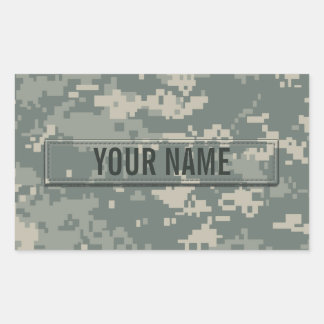Army ACU Camouflage Customisable Rectangular Sticker