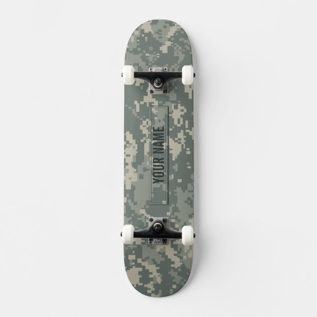 Army ACU Camouflage Customisable Skateboard (Front)