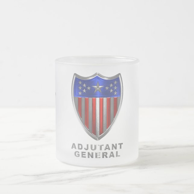Army Adjutant General Corps Frosted Glass Coffee Mug (Center)