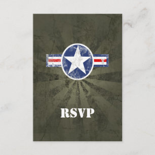 Army Air Corps Vintage RSVP Card