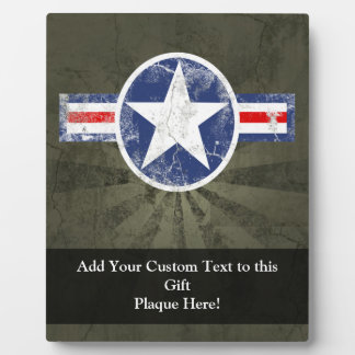 Army Air Corps Vintage Star Patriotic Plaque