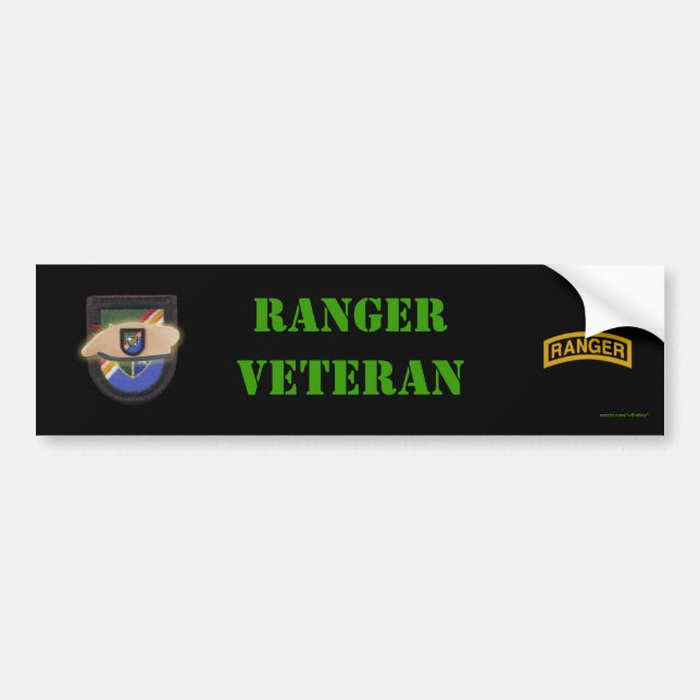 army airborne ranger son vets 75th bumper sticker (Front)