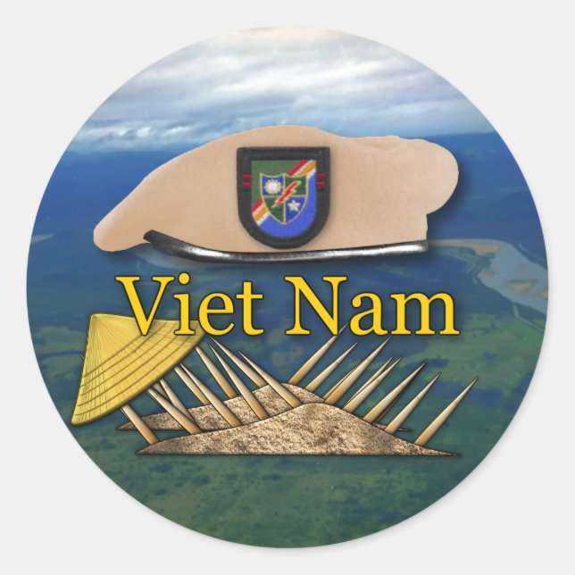 army airborne ranger veterans vietnam Sticker (Front)