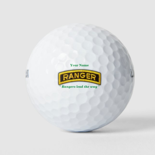 Army Airborne Rangers Fort Benning Veterans tab Golf Balls (Front)