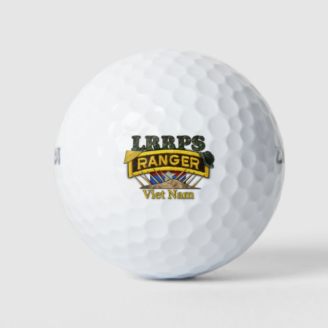 Army Airborne Rangers LRRPS Vietnam Nam War Vets Golf Balls (Front)