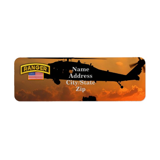 army airborne rangers nam return address Labels (Front)