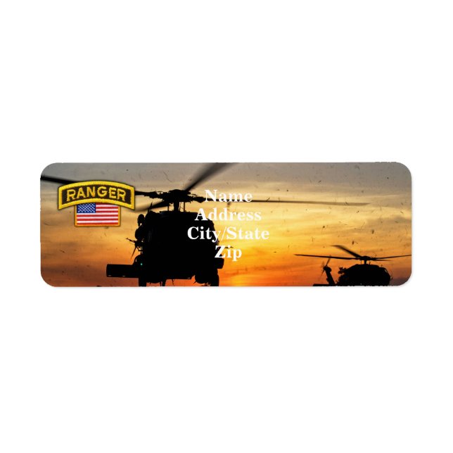army airborne rangers nam return address Labels (Front)