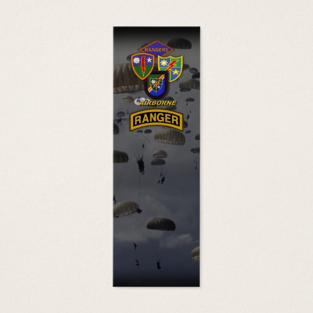Army airborne rangers veteran patch bookmarkers (Front)