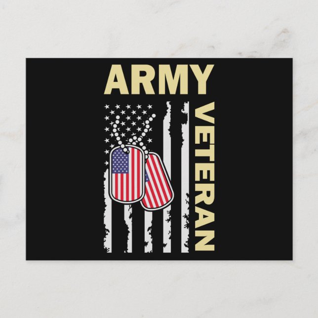 Army American By Birth Veteran By Choice Invitation Postcard (Front)