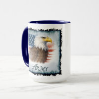 Army American Flag & Eagle