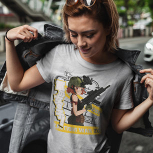 Army Anime Girl  T-Shirt