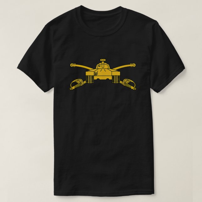 Army Armour Branch U.S. Military Tanker Insignia T-Shirt (Design Front)