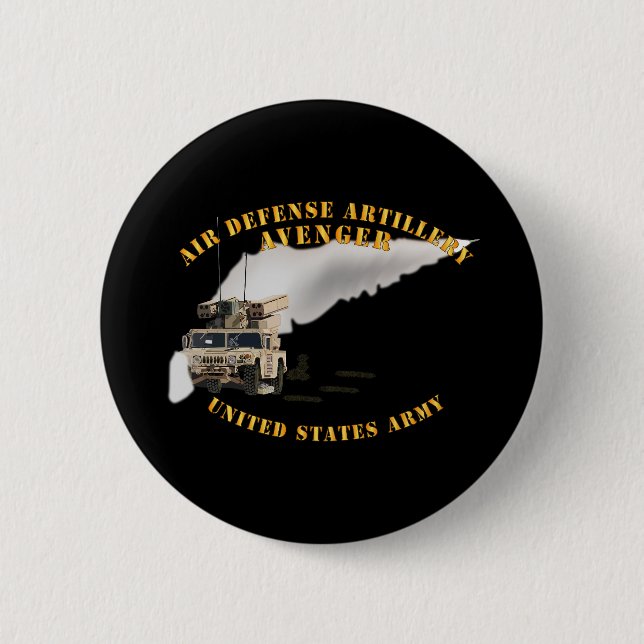 Army - Avenger Air Defence - Firing Missile 6 Cm Round Badge (Front)