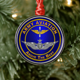 ARMY AVIATION METAL TREE DECORATION