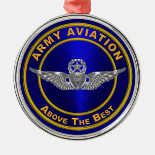ARMY AVIATION METAL TREE DECORATION
