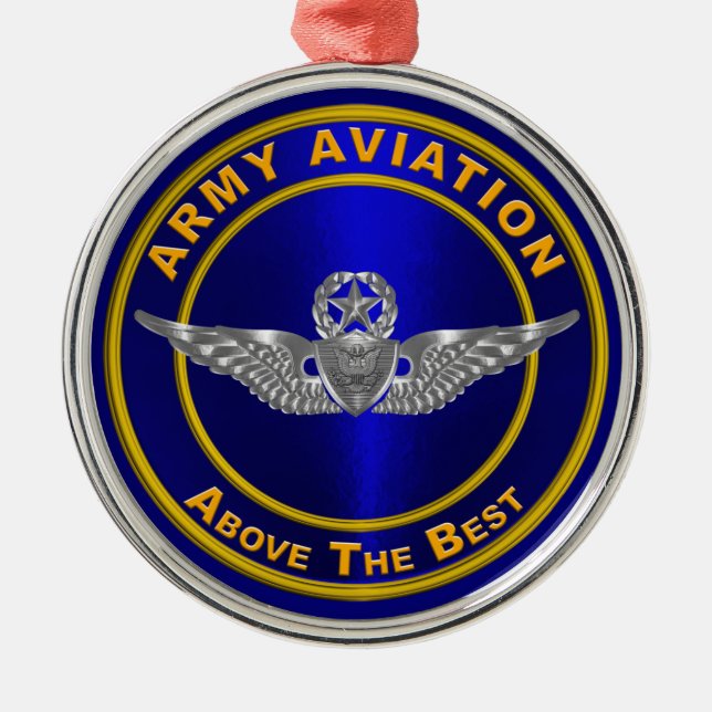 ARMY AVIATION METAL TREE DECORATION (Front)