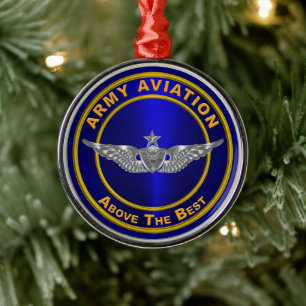 ARMY AVIATION METAL TREE DECORATION
