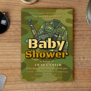 Army Baby Shower Invitation
