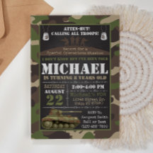 Army Birthday Invitation