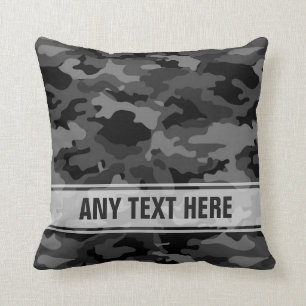 Army Black Camo Camouflage #3 Pillow Pillows