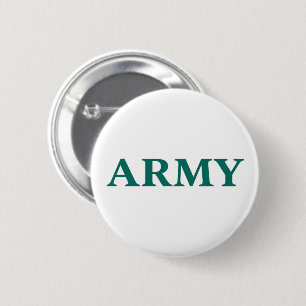 Army Bold Typography Military Style Minimal Text 6 Cm Round Badge