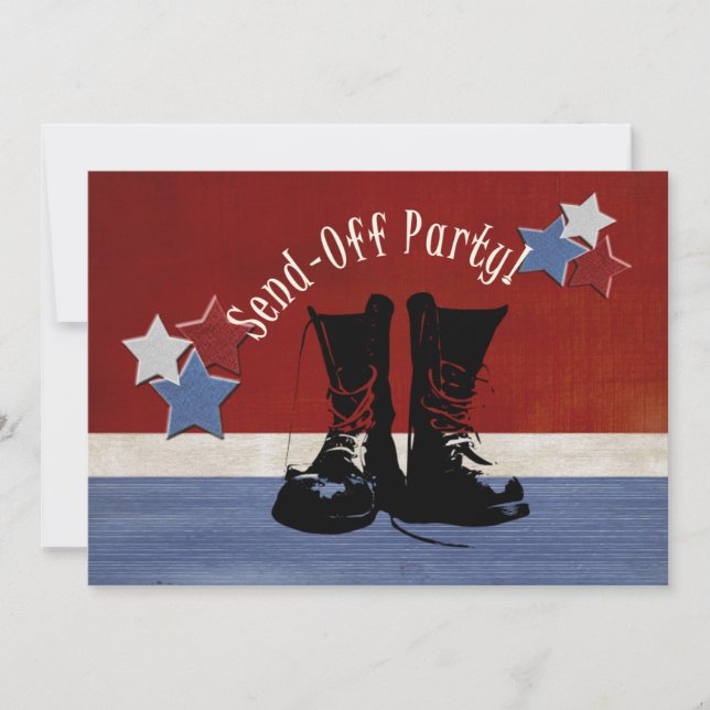 Army Boots Send-Off Party Invitation (Front)