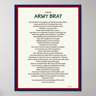 Army Brat 8.5 x 11 Poster