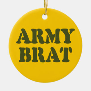 ARMY BRAT CERAMIC TREE DECORATION