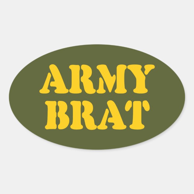 ARMY BRAT OVAL STICKER (Front)